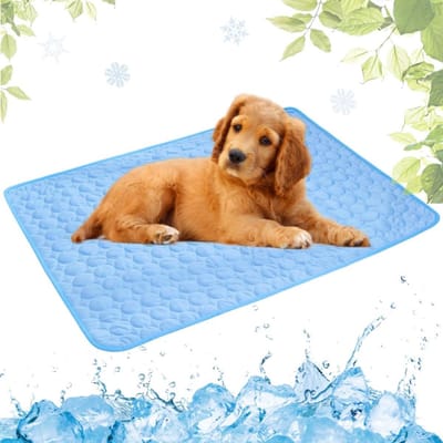Koelmat voor honden - Zomermat voor honden - Koelmat voor katten van ijszijde - Wasbaar - Duurzame koelmat voor huisdieren - Koeldeken voor katten en honden - Ademende koeldeken van ijszijde - Huisdierbenodigdheden - 150x100cm (M)
