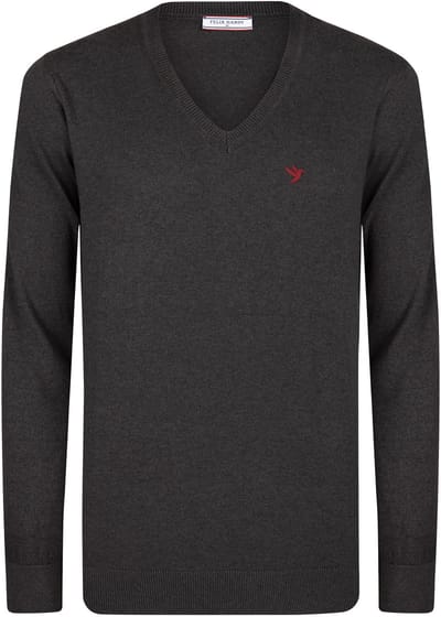 Felix Hardy Trui Met V-Hals - 100% Katoen Heren Antraciet - 2Xl