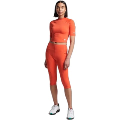 Superdry Run Cropped 3/4 Leggings Oranje XS Vrouw