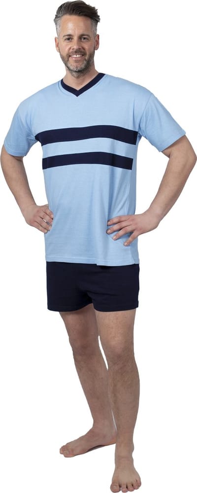 Amantes Pyjama Heren kort blauw/navy - Maat M/L (50/52)