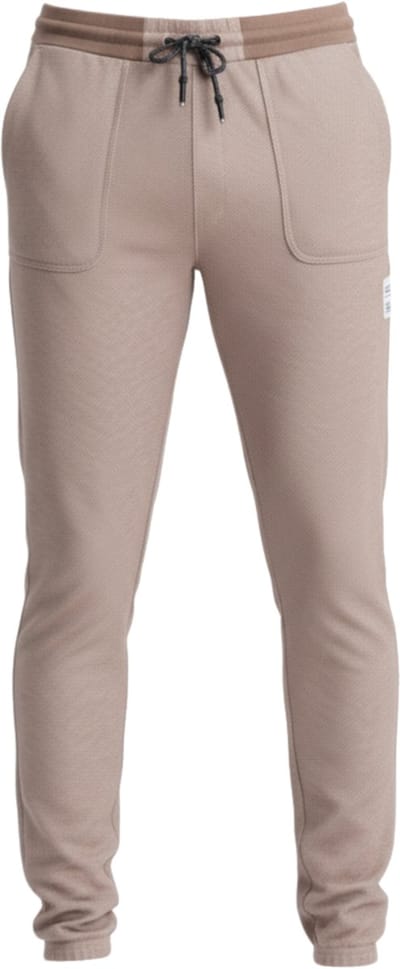 OMBRE Broek - Regular Fit - Gemeleerd - Joggingbroek Koffie XL