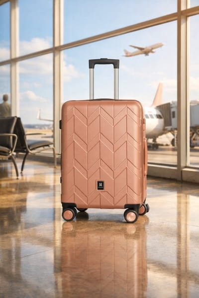 Butterfly Handbagage Koffer maat S – afm. 56×37×23 cm – 43 Liter – Hardcase Reiskoffer met 4 dubbele zwenkwielen met cijferslot - Taupe