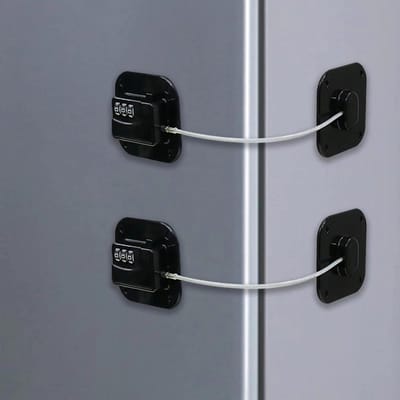 Koelkastslot met code - geen boren - kinderslot - jonger dan 5 jaar - koelkast - wasmachine - kast - kledingkast - toilet - wijnkoeler - raam - zwart