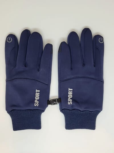 Jumada's - Blauwe Tech Fleece Handschoenen - Waterdichte Touchscreen - Winteraccessoires voor Scooter Fiets en Wandelen - Unisex - Sportief en Functioneel - Maat L - Blauw - Winter
