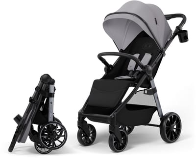 Kinderkraft GRANDE 2 Buggy - Ruime zitting - Compact inklapbaar - Grijs