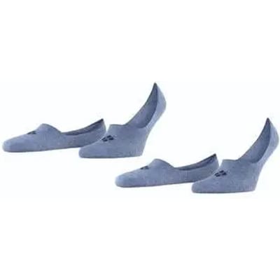 Burlington Everyday 2-Pack onzichtbar eenkleurig katoen multipack footies heren blauw - maat 41-42