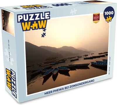 Puzzel Kano - Water - Zonsondergang - Avond - Legpuzzel - Puzzel 1000 stukjes volwassenen