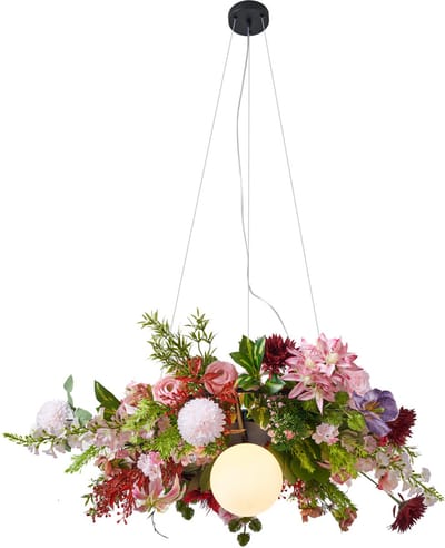 QAZQA flower power - Bohemian Plafondlamp - 1 lichts - Ø 55 cm - Multicolor - Woonkamer | Slaapkamer | Keuken