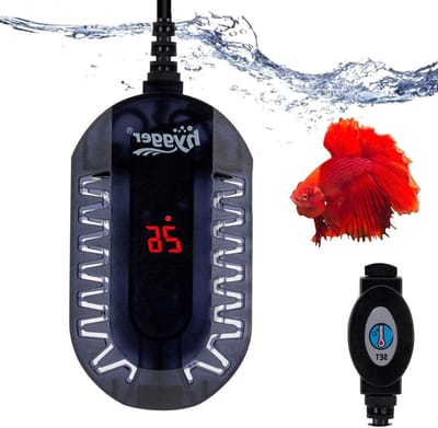 Submersible Aquarium Heater 50 W met Intelligente LED Temperatuur, Thermometer en Verstelbare Temperatuurregelaar voor 3.7-24 Liter Aquaria
