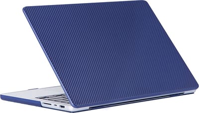 Laptophoes - Geschikt voor MacBook Pro 13 inch Hoes - Geen Vingerafdrukken - Carbon Case - Voor Pro 13 inch (M1, M2 2017-2022) A1706 t/m A2686 - Blauw