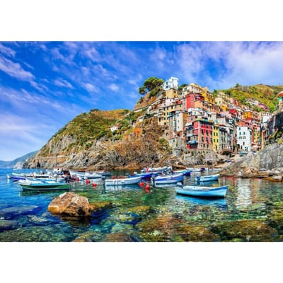 Merkloos Puzzel 1000 Stukjes: Riomaggiore, Cinque Terre, Italië