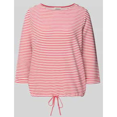 Tom Tailor - Shirt met lange mouwen en knoopdetails - Maat M - pink offwhite regular stripe