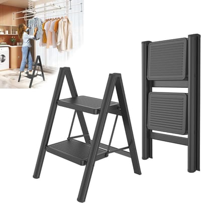 Inklapbare Trapladder met Antislip en Hoog Draagvermogen tot 250 kg - Multifunctionele Huishoudladder