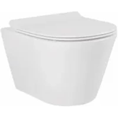Aquavive Hangtoilet Orolo - Vortex Randloos - Keramiek - Rond - Wit - 52cm