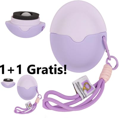 Zonnebrandcrème Applicator Roller met Luxe Siliconenkoord (1+1 Gratis) – Paars- Navulbare Herbruikbare Roll-On Spons voor Zonnebrand & Lotion – Draagbare Zonnebrandroller voor Kinderen, Volwassenen & Gezin