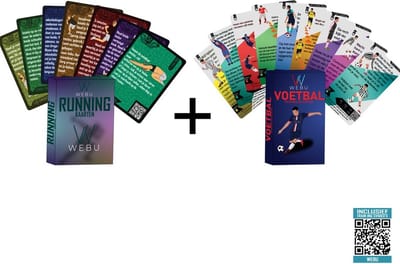 WEBU Voetbal + Running Trainingskaarten - Voetbal Spullen - Voetbal Trainingskaarten - Voetbaltraining - Voetbal - Voetbalspel - Trainingsmateriaal - Unieke Methode - Voor Voetballers en Trainers