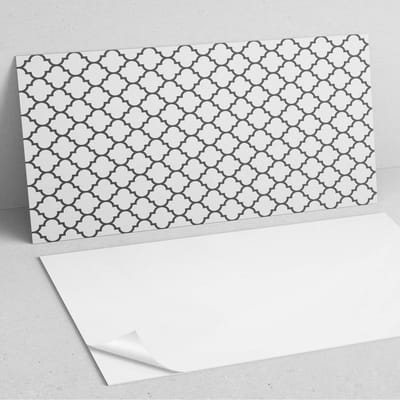 Coloray Wandpanelen Zelfklevend - Patroon met symmetrische vormen PVC Wandpaneel - 100 cm x 50 cm - Zwart Wandbekleding Zelfklevend - 1 stuk - Mozaïeken Wandpanelen Zelfklevend - Keuken Wandpanelen - Wandpanelen Badkamer