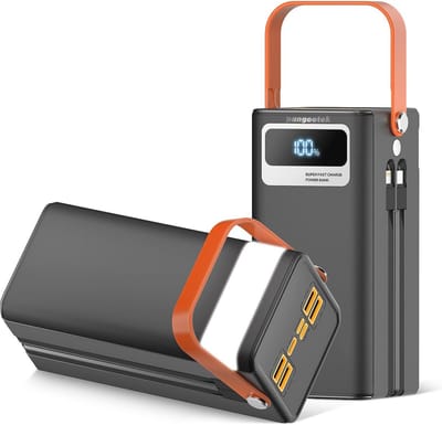 Draagbare Power Bank 99Wh met Zaklamp en LCD Display - Snelle Oplader voor Laptop en Mobiele Telefoon voor Reizen en Camping