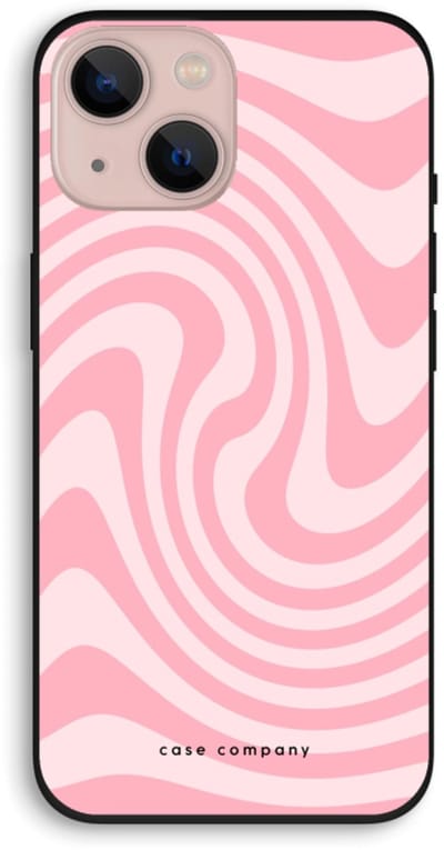 Case Company® - Hoesje geschikt voor iPhone 13 hoesje - Swirl Roos - Biologisch Afbreekbaar Telefoonhoesje - Bescherming alle Kanten en Schermrand