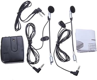 Motor Intercom Systeem voor Twee Helmen met MP3 Aansluiting