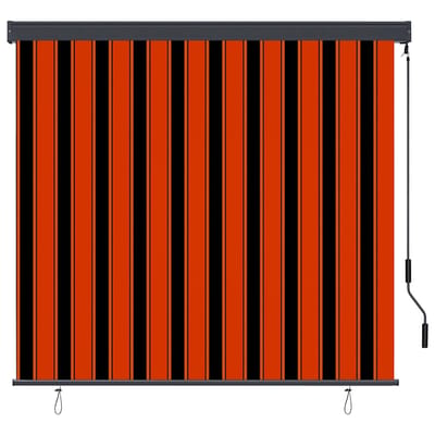 vidaXL - Rolgordijn - Oranje - en - Bruin - 180 - x - 250 - cm - Stof - en - Aluminium