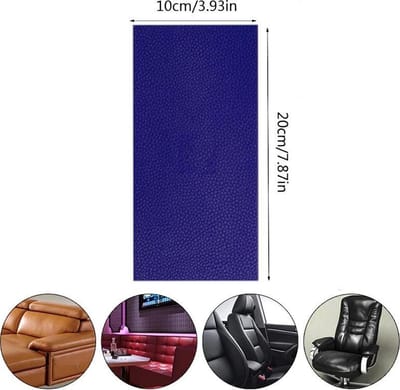 GEAR 3000® PU leer reparatie set - leather repair - leder patch - zelfklevende sticker blauw