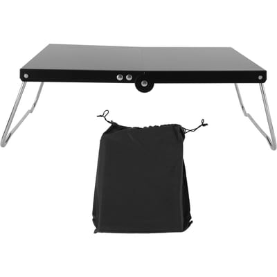 Table de camping pliante en acier inoxydable, mini table de plage portable, table d'appoint de camping pour l'extérieur gray