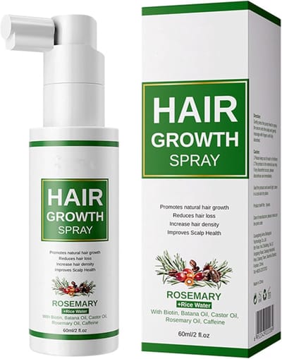 Natuurlijke haargroeispray 60 ml tegen haaruitval voor dunner wordend haar, stimuleert haargroei, versterkt en geeft volume voor mannen en vrouwen