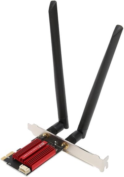 Dailygoody - 1200 Mbps Dual-band Wifi-kaart - PCIe Adapter - Sterke Compatibiliteit - Draadloos - 2.4G 5G Ondersteuning - Geschikt voor Windows 7 8 10