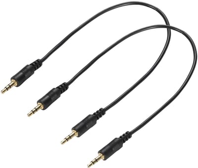 Dailygoody - 30cm 3.5mm TRS jack audiokabel - male to male voor hoofdtelefoon - ideaal voor microfoon gebruik - hoge geluidskwaliteit - duurzaam