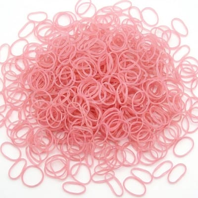 Set van 1000 roze mini haar elastiekjes – kleine elastiekjes voor vlechten & kinderhaar – flexibel, sterk & soepel – 1000 stuks