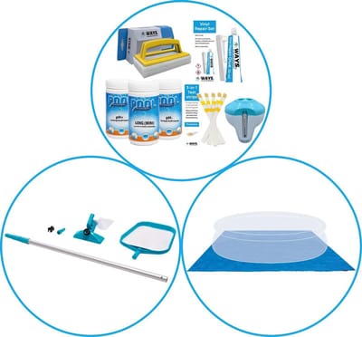Zwembad Accessoirepakket 3-delig - WAYS Onderhoudspakket & Onderhoudsset & Grondzeil