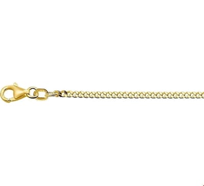 The Jewelry Collection 9 Krt. Ketting Gourmet - 9 Karaats Geel