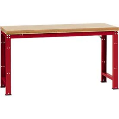 Manuflex werkbank Profi standaard, Tafelblad multiplex B 1750 x D 700, robijnrood