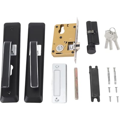 Privacy Badkamer Deurklink Set Geluidsarme Deurklinkset Slaapkamer Deurklink Veiligheidsdeur black