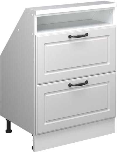 Vicco Rion Kast voor schuine wand – met 2 laden Wit landhuis/wit