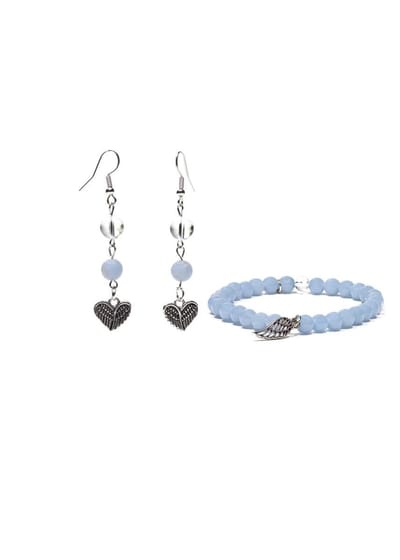 PuurSpirits - Angeliet Bergkristal - Sieraden Set - Dames - Sieraden geschenkset - Sieraden sets dames, Angeliet Bergkristal armband, Edelstenen sieraden, Oorbellen dames, Armband dames