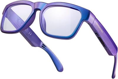 Smart Bril met Bluetooth - Audio Bril - Muziek Luisteren Buiten - Open Oor Systeem - Unisex - Blauw Licht Lens