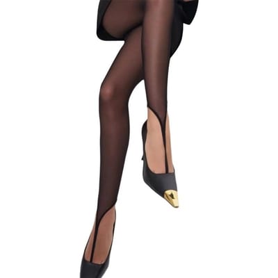 Stijlvolle Zwarte Transparante Mesh Panty's Met Versterkte Teenlus Ademende Stof Dagelijks Gebruik Panty's Zonder Voetstuk Voor Vrouwen M brown