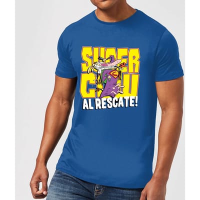 Cow and Chicken Supercow Al Rescate! Men's T-Shirt - Royal Blue - S