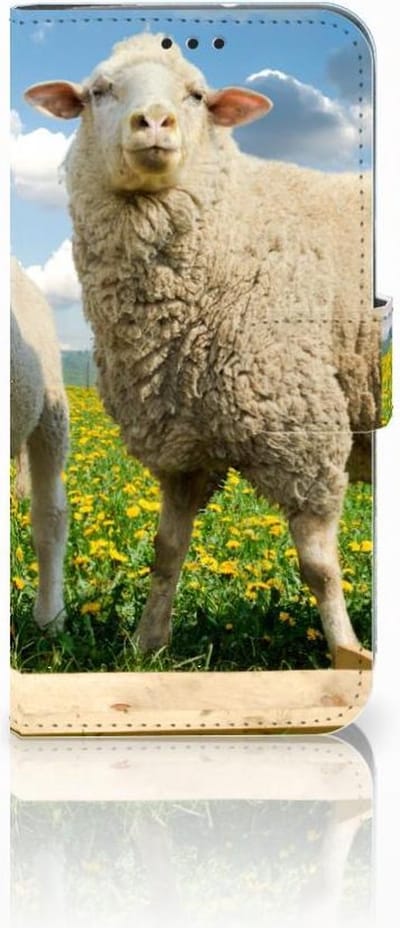 Motorola Moto G7 | G7 Plus Telefoonhoesje met Pasjes Schaap en Lammetje