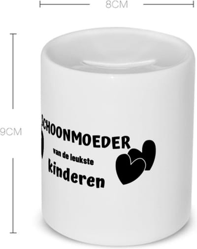 Akyol - schoonmoeder van de leukste kinderen Spaarpot - Schoonmoeder - de leukste schoonmoeder - moeder cadeautjes - moederdag - verjaardag - geschenk - kado - 350 ML inhoud