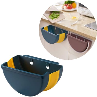Keuken Afvalemmer - Ophangprullenbak - opvangbak voor keukenafval - Opvouwbare Vuilnisbak - Hangende vuilnisbak - Prullenbak - Vuilnisemmer In De Keuken - aan de muur gemonteerd onder de gootsteen kleine vuilnisbak voor de keuken - 1stuk