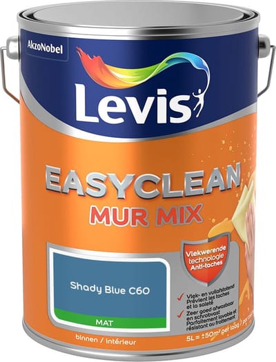 Levis - Easyclean Mur Mat Mix - Shady Blue C60 - Mengverf - 5 L