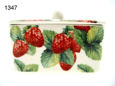 Lesser & Pavey botervloot Strawberry Field – Porselein – 16 cm