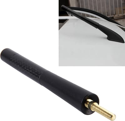 New Age Devi - "Korte, Gepolijste, Universele, Carbon Fiber Aluminium Antenne - (Grote Maat) - (Zwart)"
