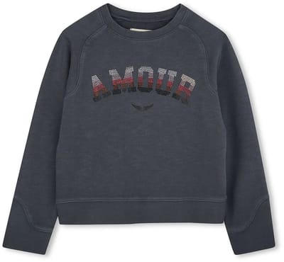 Zadig & Voltaire X60323 Sweatshirt Grijs 8 Years Meisje