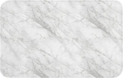 Badmat 80x50 cm - Antislip - Klassiek - Marmer - Grijs - Badmatten voor badkamer - Badkamermat - Douchemat - Badkamer mat
