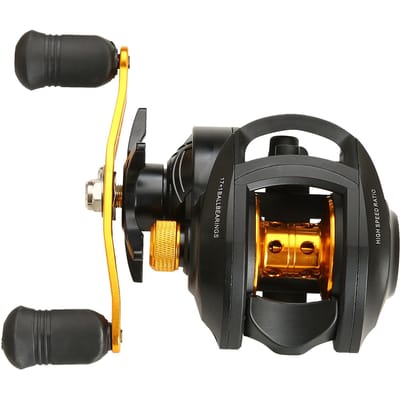 Ultragladde 17 + 1 BB Baitcasting Vismolen Baitcaster 8kg Max. Drag 7.2:1 Overbrengingsverhouding Magneet Left Hand black