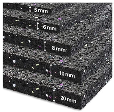 Antivibratiematten voor Wasmachines - Geluiddempende Rubber Mat 10mm | 125 x 200 cm